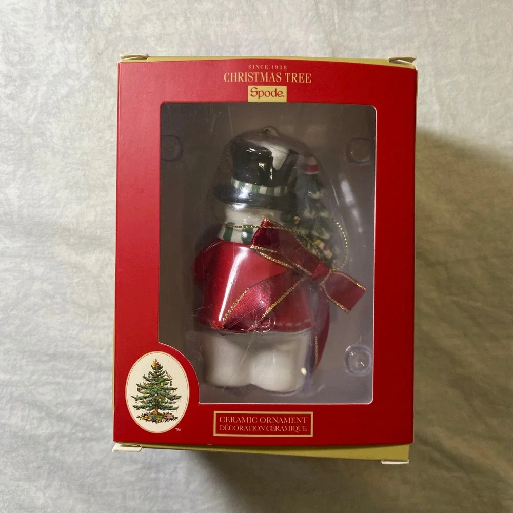 Spode Christmas Tree Snowman Ceramic Ornament XTFI8874 XC Boxed
